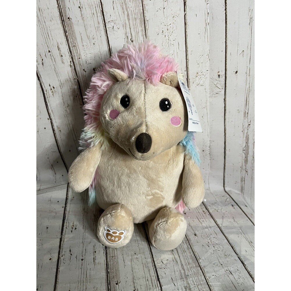 Build A Bear Cool Quills Hedgehog Rainbow Plush NWT
